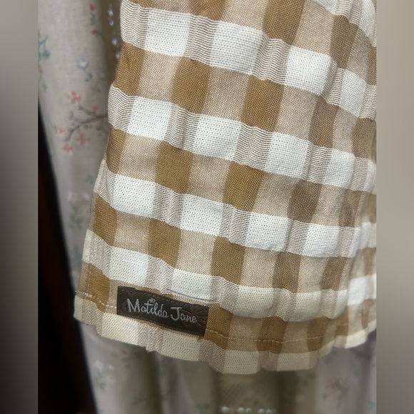 Matilda Jane Enchanted Garden Annabelle Gingham Off-Shoulder Blouse Size XL - Picture 3 of 5